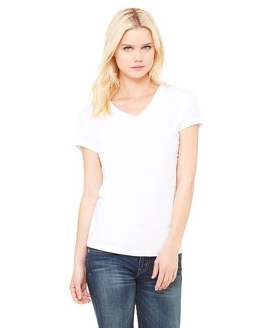 Women's V Neck Polyester T Shirt